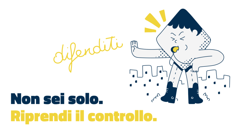 Illustrazione con frase: Non sei solo. Riprendi il controllo